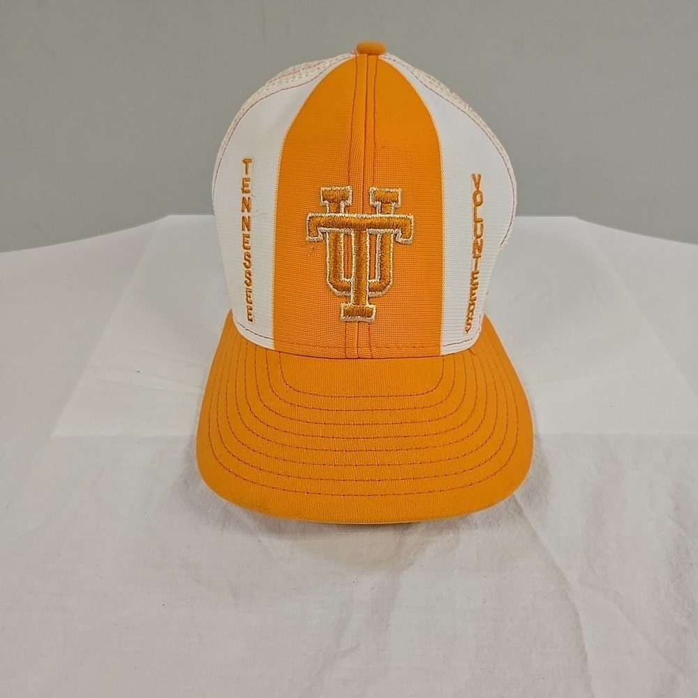 Vintage Tennessee Volunteers Hat Cap Snap Back Mens Orange White NCAA Trucker - Picture 9 of 9